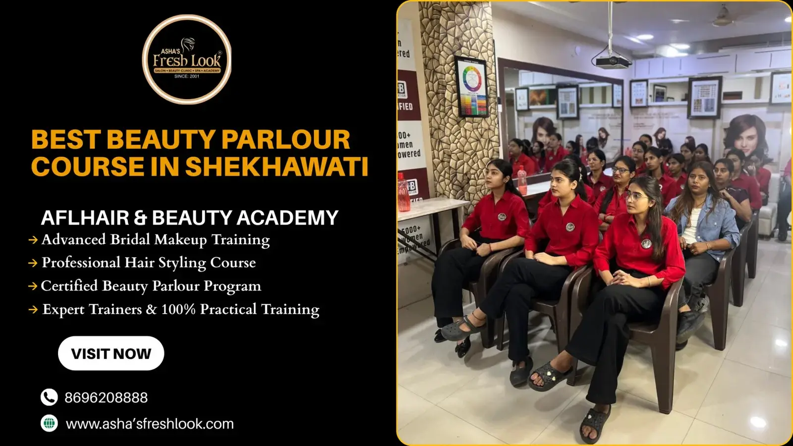 You are currently viewing Best Beauty Parlour Course in Shekhawati for Bridal Makeup & Hair Styling Career