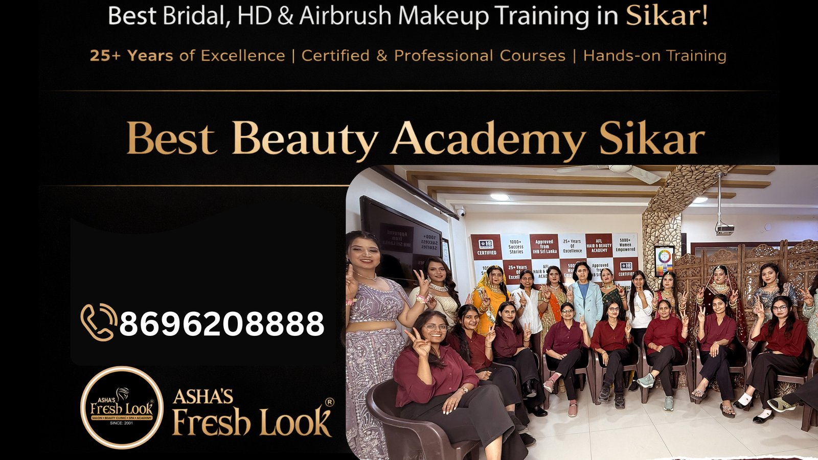 You are currently viewing Best Beauty Academy Sikar for Bridal, HD & Airbrush Makeup Training