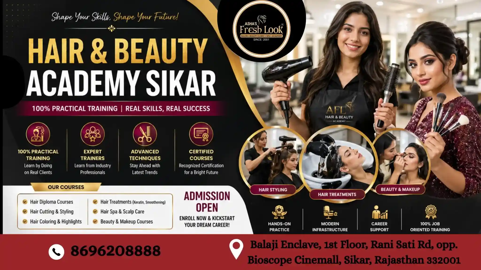 Read more about the article Hair and Beauty Academy Sikar with 100% Practical Training