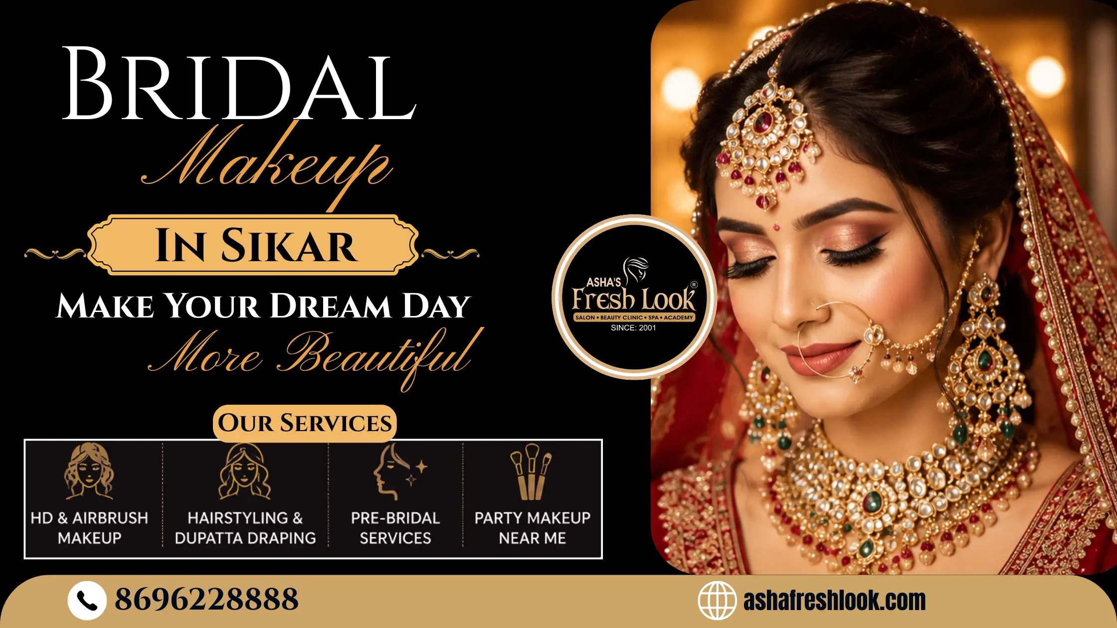 You are currently viewing Bridal Makeup in Sikar at Best Salon in Sikar for Brides